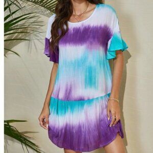 Tye Dye Loose Mini Dress 50 OFF